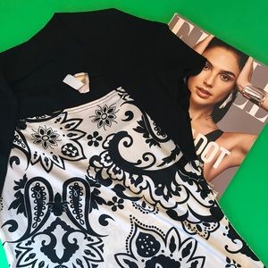 Black and White Patterned Top